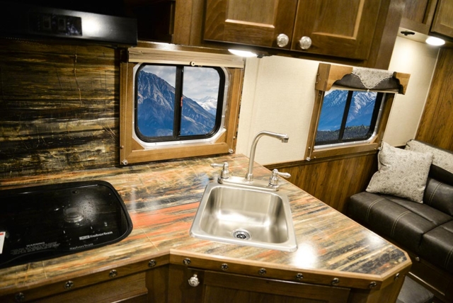 Kitchen Sink in SL8X12SR Laramie Edition Horse Trailer | SMC Trailers